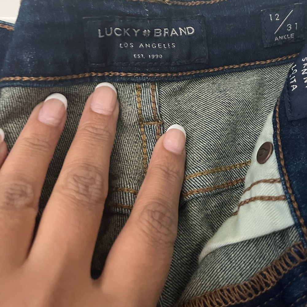Lucky‎ Brand Lolita low rise skinny jeans/denim 12/31 ankle like new - Picture 5 of 7
